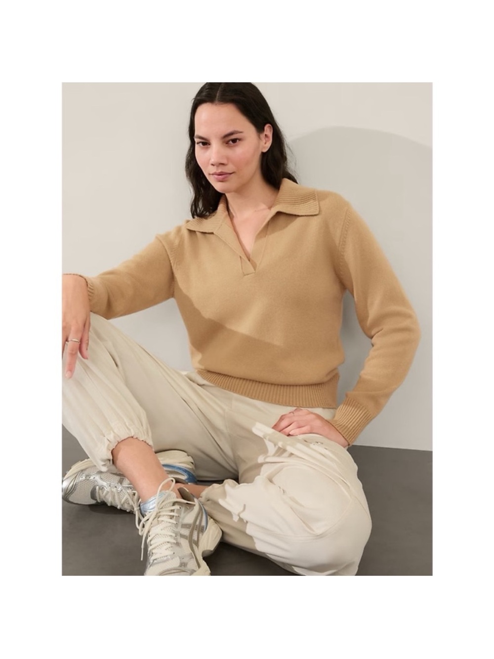 Athleta Alpine Collar Sweater XL merino wool cashmere